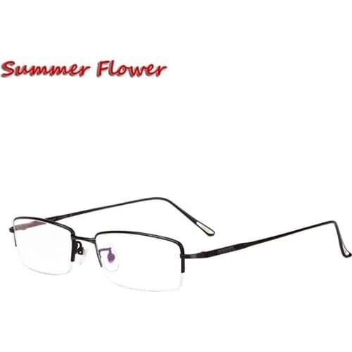 Pure Titanium Prescription Glasses Square Eyeglasses Spectacle Frames Men Optical Eyewear Fashion Glasses for Gafas Hombre