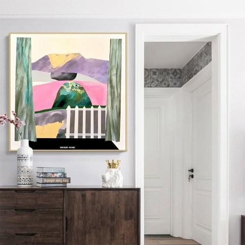 Citon Canvas David Hockney《1964 Ordinary Picture》Art Oil painting Artwork Poster Picture Modern Wall decor Home Decoration