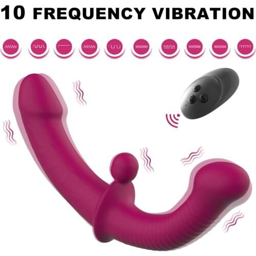 Strapon Dildo Vibrators for Women Double Motor Massage Anal Clitoris Vaginal G spot Gay Adult Erotic Intimate Sex Toy for Couple