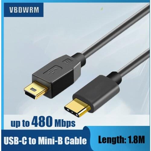 Type C USB-C to Mini USB cable for PS3 Game Controller GoPro HERO HD, HERO 3+,MP3 player,Digital camera and more