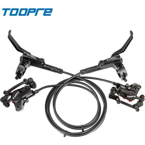 TOOPRE MTB Hydraulic Oil Disc brake Set F160-R140 F180-R160 160mm Rotor Caliper Right Front Left Rear 800/1450mm Aluminum alloy