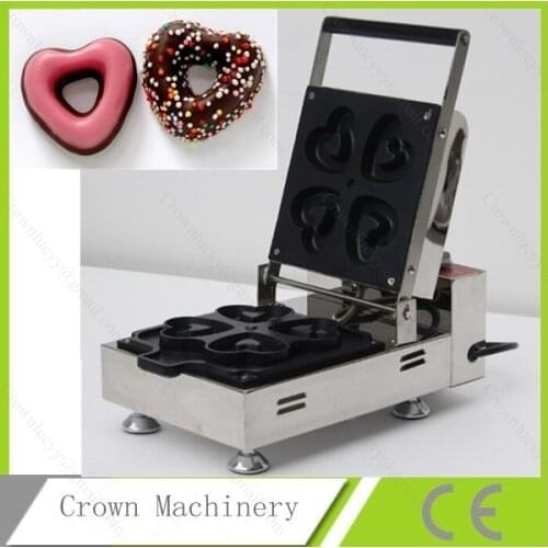Sweet heart shaped donut machine; stainless steel heart type donuts Baker maker 110V 220V