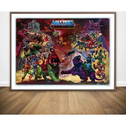 Masters Grayskull List Characters Art Paint Wall Decor Canvas Prints Canvas Art Poster Oil Paintings No Frame