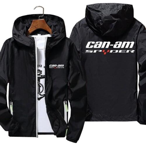Can Am Spyder Motorcycles Hoodies Zipper Mens Women Windbreaker Reflective Coat Sunscreen Boys Hooded Oversized Jacket 7XL