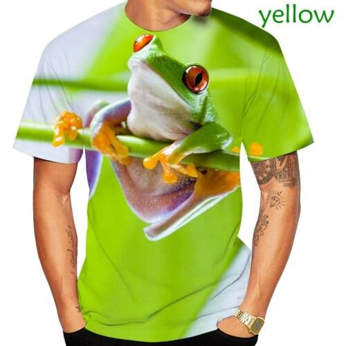 New Fashion Funny 3d Printing Frog T Shirt Casual Men/Women Short Sleeve Street T-shirts