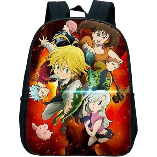 The Seven Deadly Sins Backpack Toddler School Shoulder Bags Boys Girls Primary Kindergarten Backpack Kids Preschool BookBags