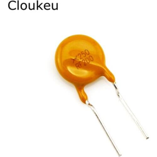 10Pcs TRF250-200 PPTC Resettable fuse 250V 0.2A 200MA RF200