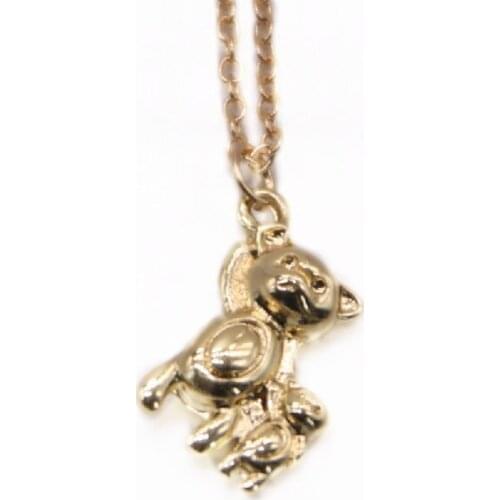 Stylish Toy Bear Pendant Necklace Catoon Animal Cute mother and son bear holding hands Neck necklace Suitable for Women