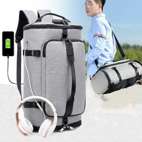 Fitness Training Bag Nylon Gym Bag Men Shoes Travel Backpack Sport Bag Backpack Multifunction Tote Gym Bags For Shoes Storage