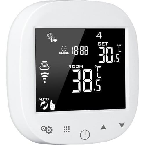 HYSEN Simple Elliptical Angle Smart Thermostats Tuya APP Control Digital Room Heating Thermostat Temperature Controller