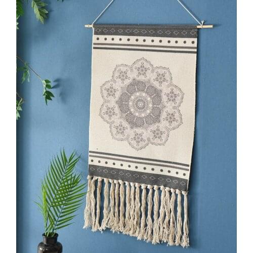 All Season Nordic Handmade Woven Geometry Tassel Tapestry Wall Hanging Bedroom Living Room Home Dorm Room Decoration