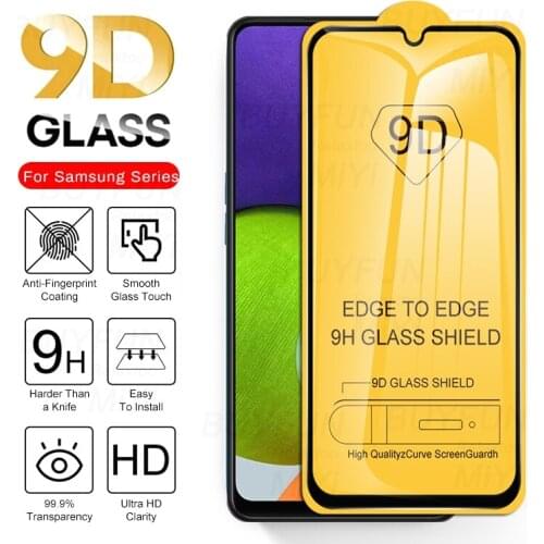 9D Full Glue Protective Tempered Glass For Samsung Galaxy A22 A 22 22A GalaxyA22 SamsungA22 2021 4G 5G Screen Protectors Film 9H