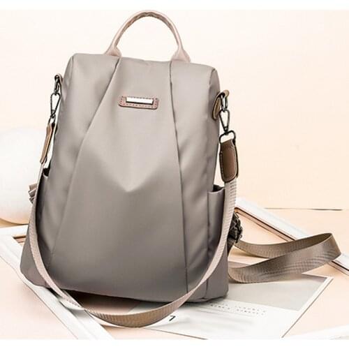 Women Waterproof Oxford Cloth Travel Backpack Nylon Anti-theft Double Shoulder Bag SUB Sale