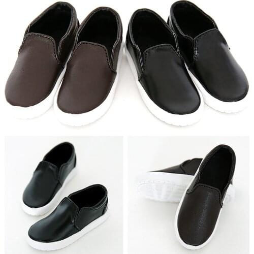 1Pair New Fashion Doll Shoes Casual Black Brown BJD Shoes 1/3 1/4