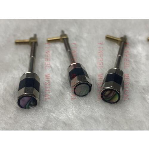 5pcs Violin Bow Screw and Eye, Nickel/Silver Mount 4/4 violin parts abalone button replace repair