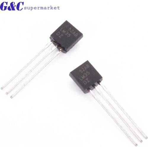 10 pcs Integrated Circuit LM35DZ TO-92 LM35 Precision Centigrade Temperature Sensor For IC Low Impedance In Stock