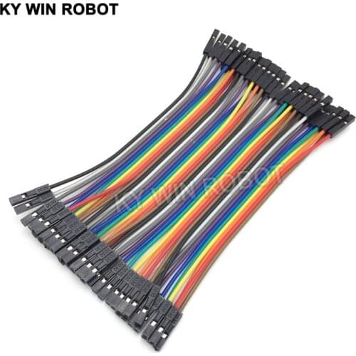 Dupont line 40pcs 10cm 2.54mm 1p-1p Pin Female to Female Color Breadboard Cable Jump Wire Jumper For Arduino