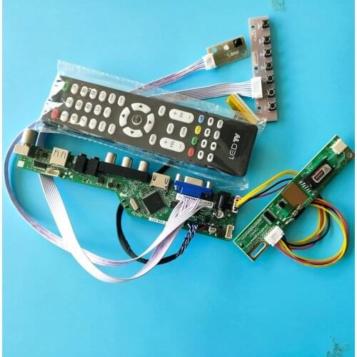 Kit for N150X3 Screen Audio 1024x768 30pin Display USB AV 1 lamps monitor Panel TV VGA Controller Board remote LED LED HDMI 15"