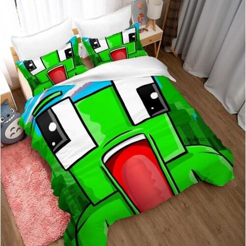 Kids Unspeakable Gaming 3D Printed Duvet Cover Pillowcase Bedding Set Single Twin Full Size for Boy Girls Bedroom Decor