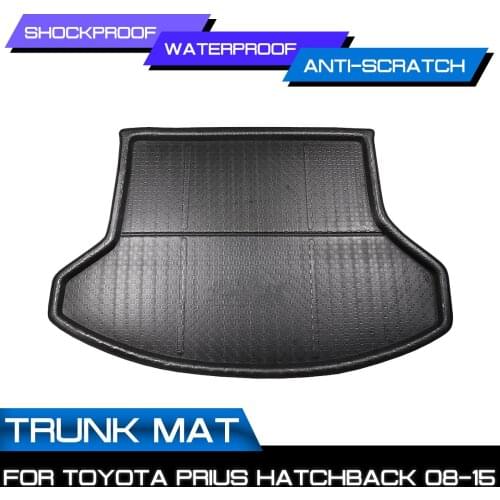 Car Rear Trunk Boot Mat Waterproof Floor Mats Carpet Anti Mud Tray Cargo Liner For Toyota Prius Hatchback 2008-2015