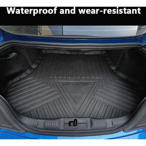 For 15-20 Ford Mustang Embroidery Tail box pad Trunk mat All-inclusive tail box mat Interior stowing tidying accessories