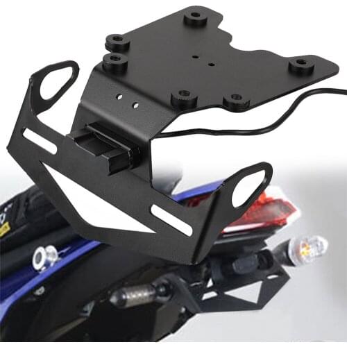 Motorcycle Rear License Plate Tail Frame Holder Bracket with LED Light For Yamaha Tenere700 Rally TX690Z/XTZ690 Tenere 2019-2021
