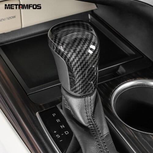 For Toyota Camry 2018-2020/Corolla 2019-2021 Carbon Fiber Gear Shift Head Cover Trim Decoration Sticker Accessories Car Styling