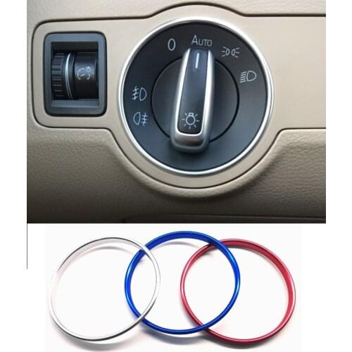 Headlight Switch Decorative Trim Frame Metal Ring for Volkswagen VW PQ35 PQ46 Golf Jett MK5 MK6 Passat B6 B7 CC Touran Tiguan