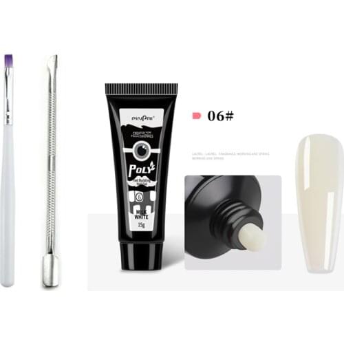 3 Colors Nail Extension Gel Set Crystal Durable Nature Model Phototherapy Glue 15 ML Nail Gel For Nails Extension Nail Art Tools