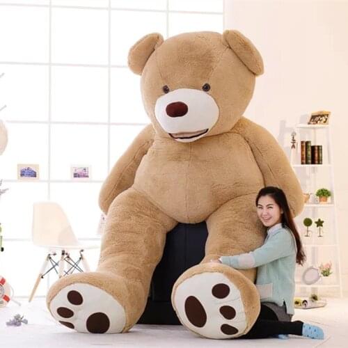 100-260cm Cheap unstuffed America Giant Teddy Bear Plush Toy Soft Teddy Bear Skin Birthday Valentines Gifts For Girl Kids Toy