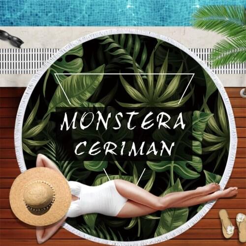 Newest Raffia Designs Round Beach Towel Thick Shower Bath Towels Circle Swim Mat Tassel toalla de playa serviette de plage