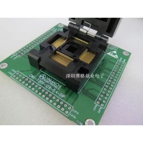 Original IC Test Seat LQFP128 Burning Programmer IC51-1284-1702 Socket Adapter 0.4MM