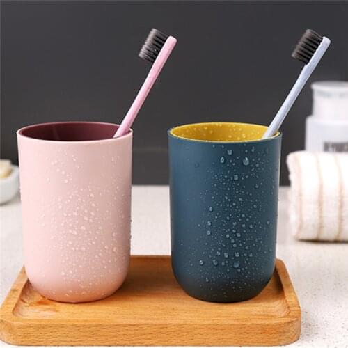 Simple Nordic Travel Portable Washing Cup Bathroom Sets Plastic Toothbrush Holder Tooth Brush Storage Organizer Cup