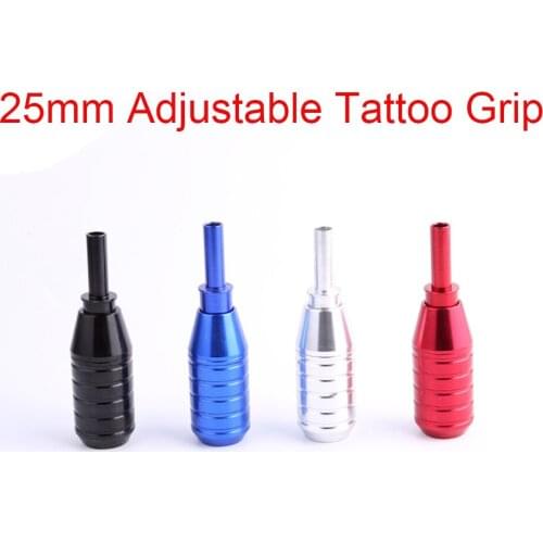 25mm Aluminum Alloy Adjustable Cartridge Tattoo Handle Grips with Needle Bars For Rotary Tattoo Machine Cartridge Needles 25mm