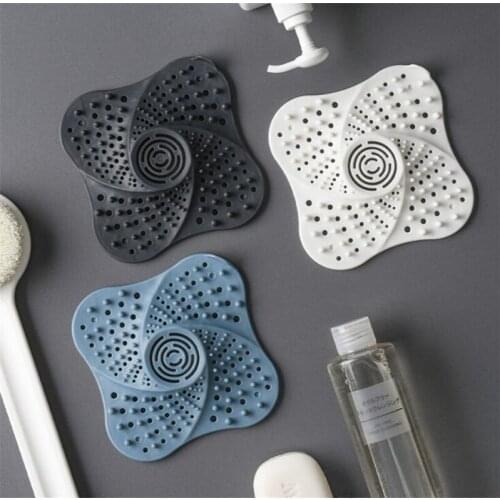 20pcs/lot Silicone Sink Hair Strainer Bathroom Supplies Sewer Bathtub Stopper Anti-smelly Kitchen