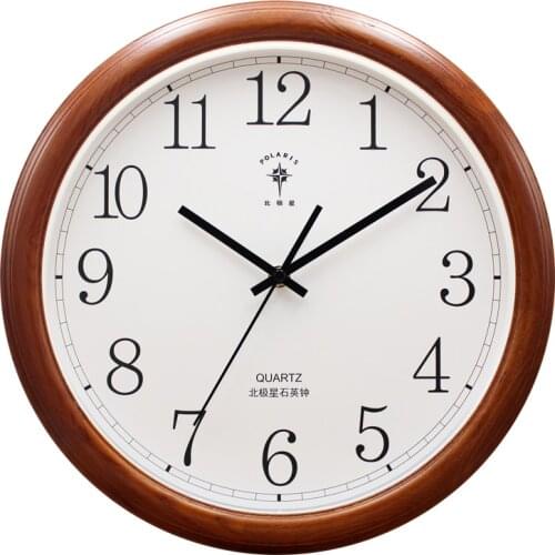 Nordic Silent Kitchen Wall Clock Vintage Rustic Wooden Wall Clock Living Room Modern Design Home Decor Horloge Murale JJ60WC