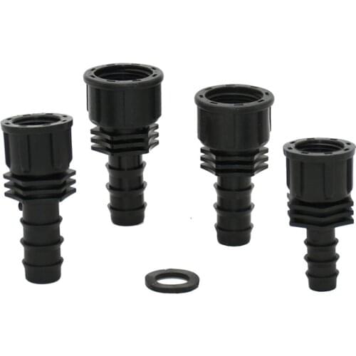 DN15 DN20 hose Connector to 1/2 "3/4" Female Connector Barbed Plastic Hose Fitting Micro Irrigation Adapter 2 Pcs