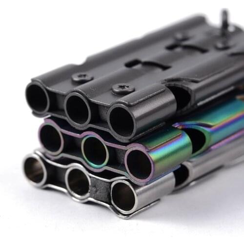 Triple Pipe High Decibel Outdoor Emergency SOS Whistle Keychain Portable EDC Tools Outdoor Survival Whistle Cheerleading Whistle