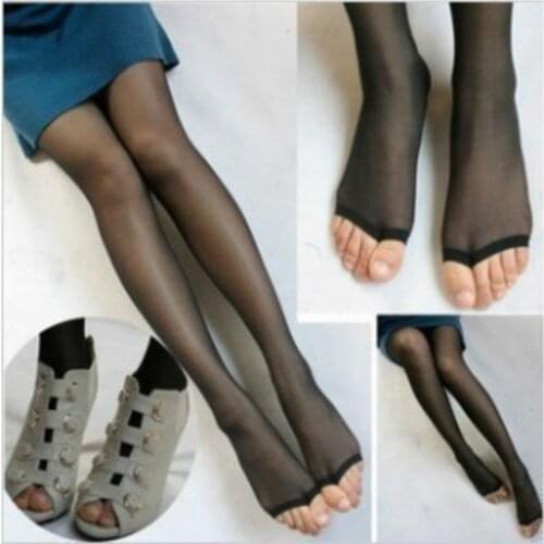 High Quality Summer Fish Mouth Stockings Silk Thin Tights Increase Sexy Pantyhose Open Crotch Women Pantyhose 5pair/lot