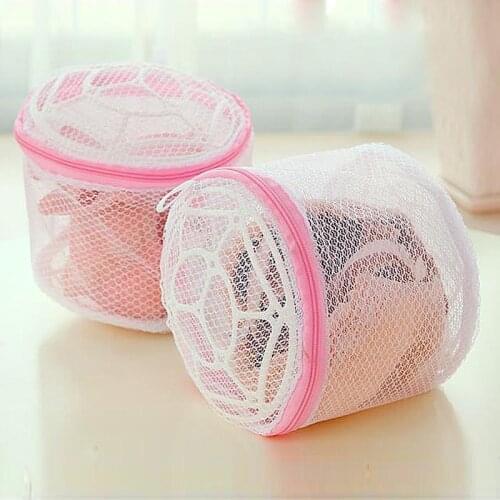 1PC Washing Bag Laundry Bags Home Storage Bags Hot White Mesh Nylon Zipper Opening Women Underwear