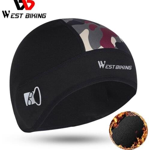 WEST BIKING Winter Cycling Cap Thermal Windproof Sport Cap Running Skiing Motorcycle Riding Hat Men Women MTB Road Bike Headwear