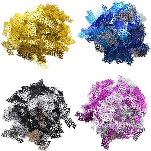 1 pack 3cm Happy Birthday Confetti Decoration Acrylic Gold Letter Confetti for Wedding Birthday Party Table Decorations