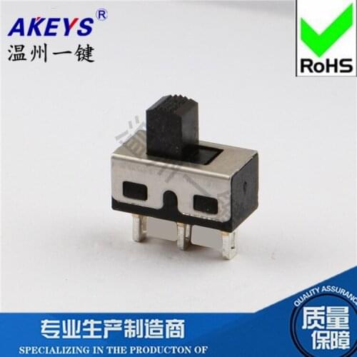 10pcs SS-12D18-G5 (2P3T) Various heights 3-speed toggle switch No fixed feet Vertical black handle