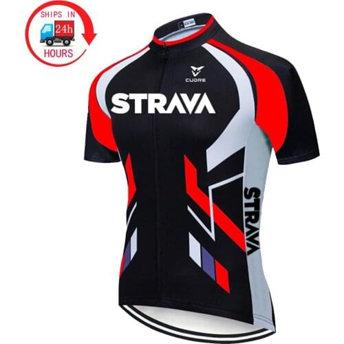 2021 Pro STRAVA Summer Cycling Jersey Clothing Bicycle Mtb Bike Downhill Breathable Quick Dry Shirt Men Short Sleeve Short top