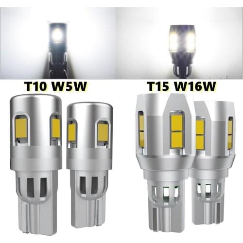 2x T10 w5w led 168 192 12V T15 W16W LED 921 912 Super Bright LED Canbus No ERROR Car Backup Stop Reserve Light Brake Lamp White