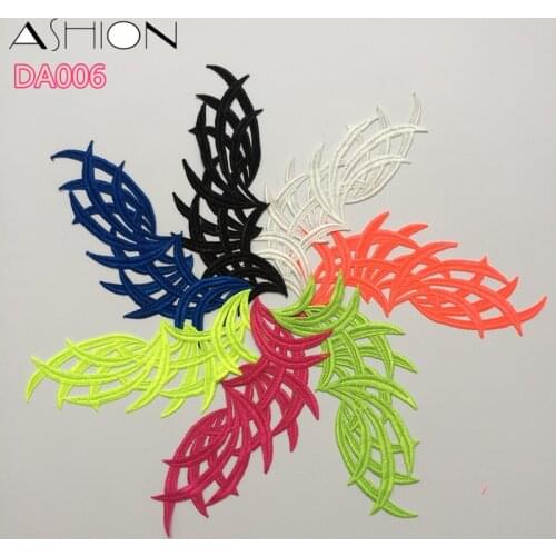 5 pairs fluorescent color lace Applique patch Tango Latin dance ballet costumes Dress Decor Sewing Crafts DA006