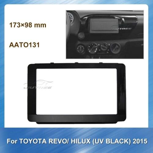 Car Fascia Radio Auto Multimedia fascia Audio Frame For TOYOTA REVO HILUX UV Black 2015 Car GPS Navigation Fascia Panel