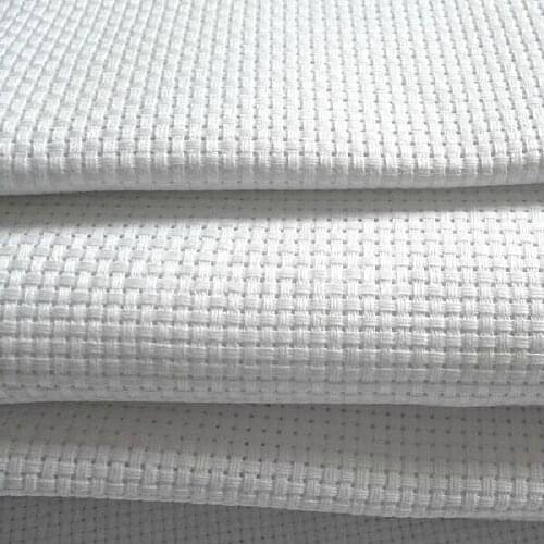 FREE Shipping Top Quality 14ST 14CT cross stitch canvas white color any size, 100cmx150cm, with lockstitching 6TH