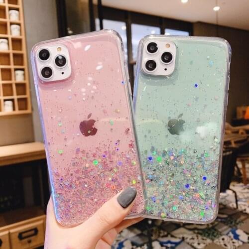 Bling Glitter Phone Case for Xiaomi Mi Note 10 Pro 10T Lite 11X 11i Case Silicone Back Cover for Xiaomi Mi 11 Ultra A2 A3 Lite