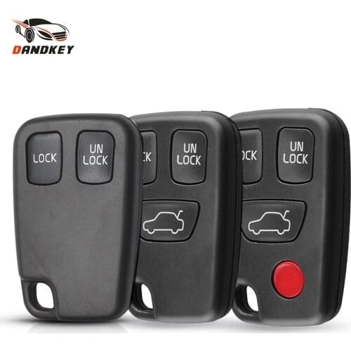Dandkey Remote Car Key Shell Fob Case 2/3/4/5 Buttons For VOLVO S70 V70 C70 S40 V40 1998-2005 Replacement Auto Key Cover